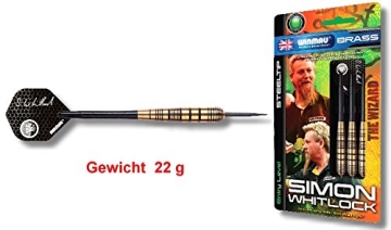 Steeldart Winmau "SIMON WHITLOCK BRASS", 22 g., Original Simon Whitlock Steeldart in preiswerter Messing-Ausführung - 1